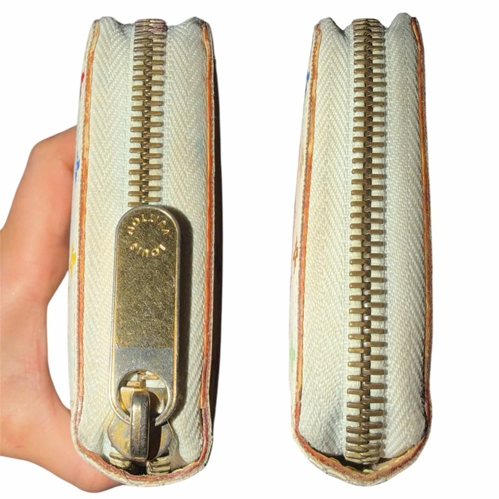 Louis Vuitton Murakami White Monogram Multicolore Zippy Wallet Multi Color - Picture 9 of 13